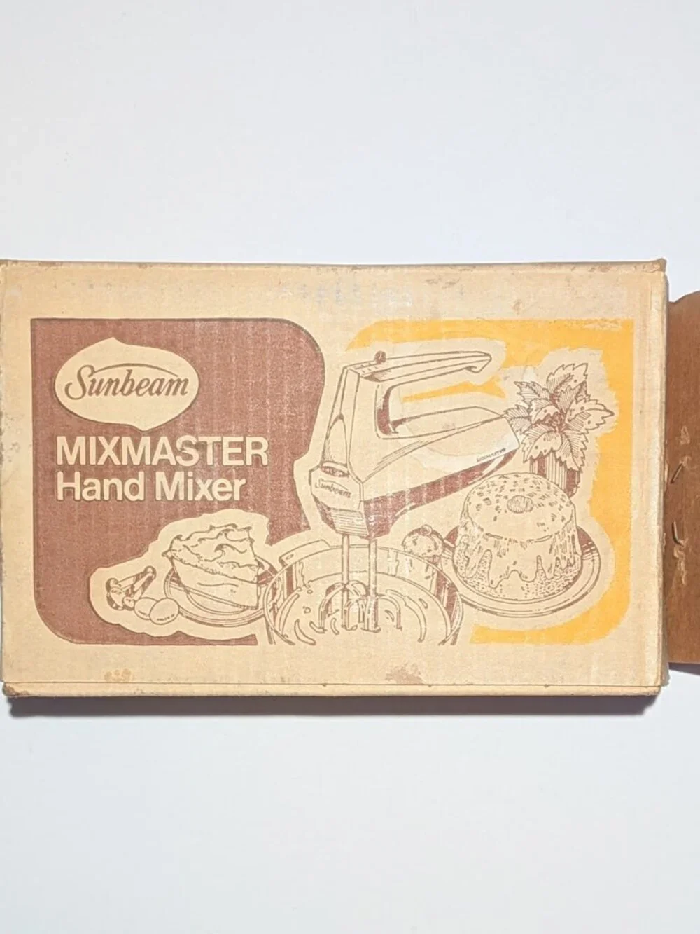 Vintage Sunbeam Mixmaster Hand Mixer 3-Speed White NIB New Old Stock 1970s Retro